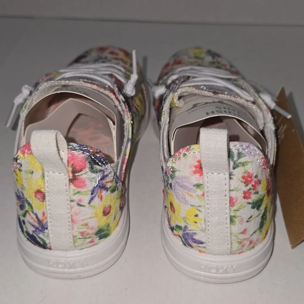 Roxy Libbie Slide On Canvas Floral Print Memory Foam Womens Size 6 NWT